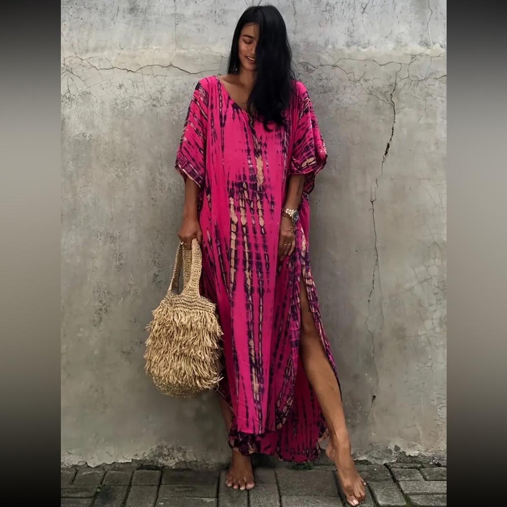 Pink caftan - plus - Picture 6 of 14